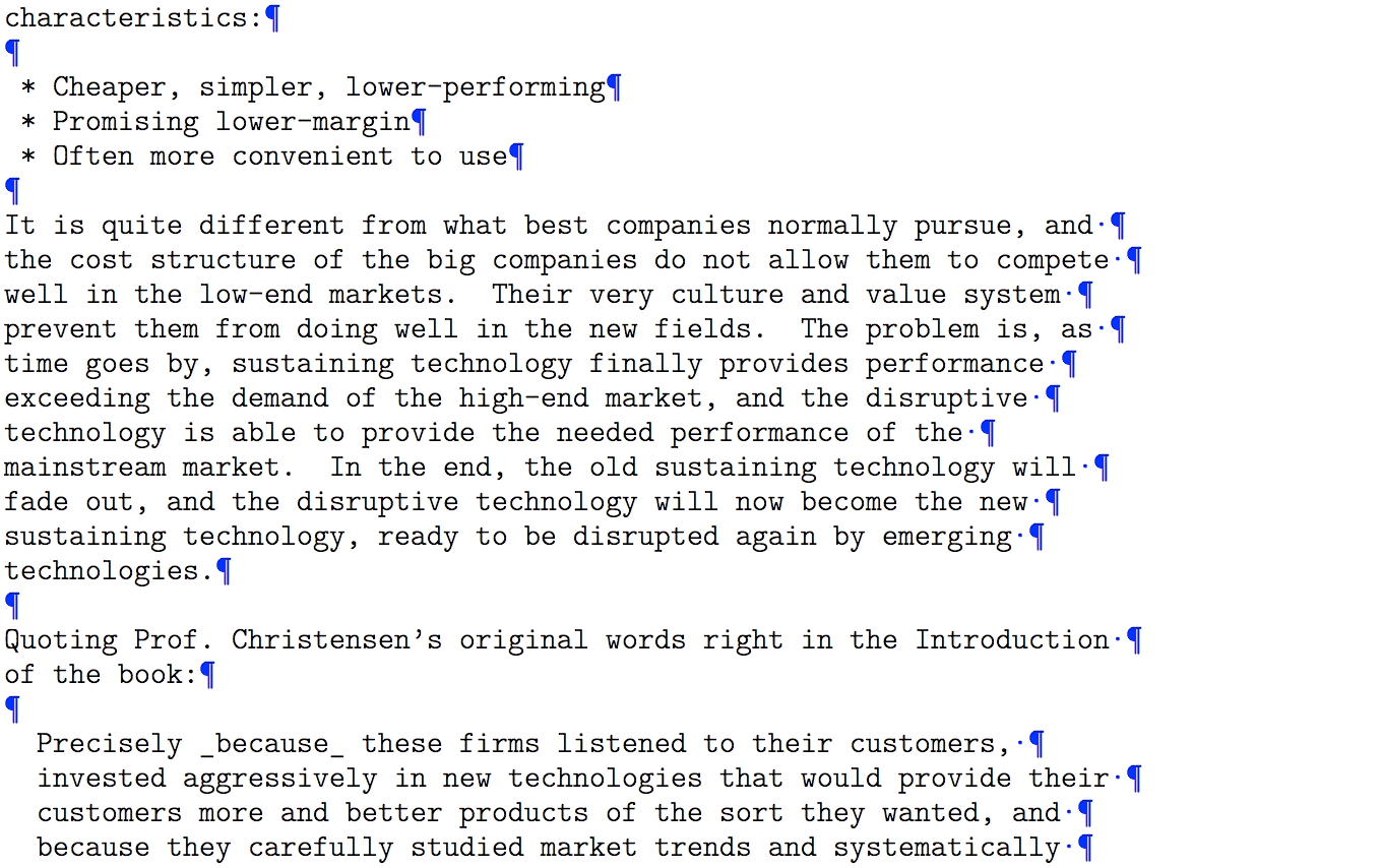 对使用了 a 和 w 两个 formatoptions 的文本进行编辑 FigX1.4